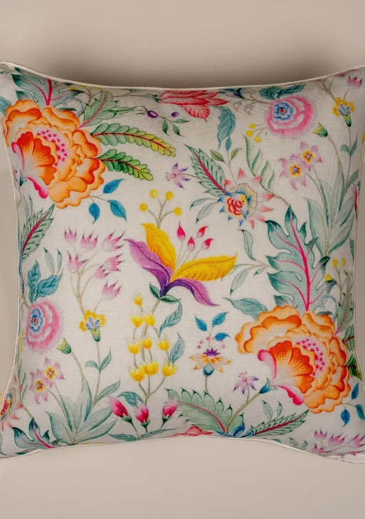 Etro Çiçek Desenli Kırlent Kılıfı