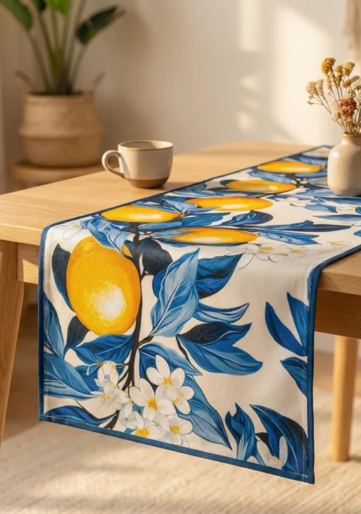 Limon Desenli Runner