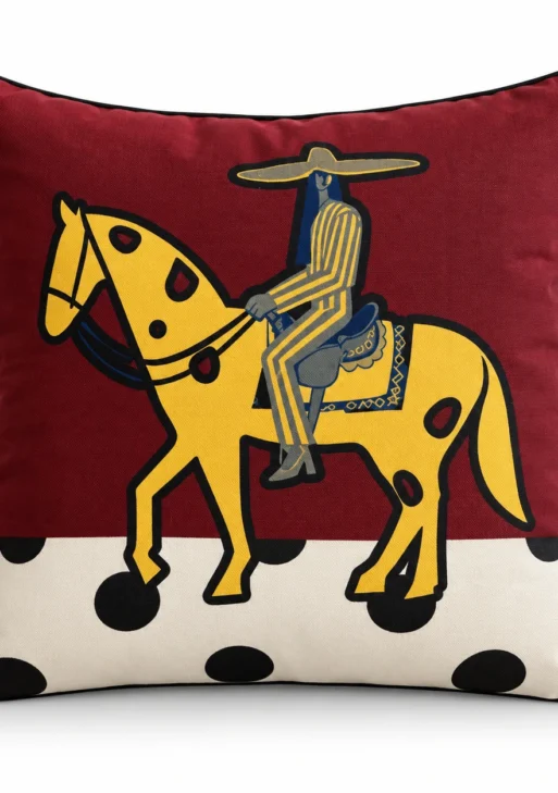 Rodeo At Desenli Kırlent Kılıfı ve Runner Seti